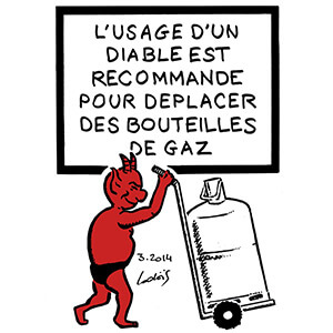 Diable et bouteille de gaz