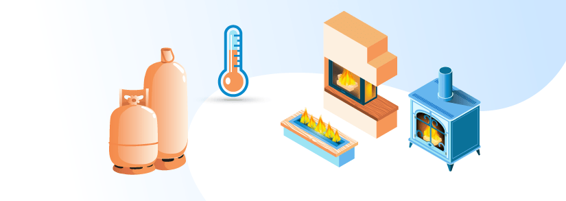 bouteille de gaz pour chauffage d'appoint
