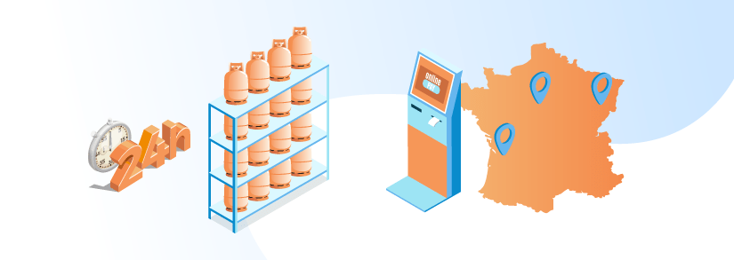 distributeur automatique de bouteille de gaz